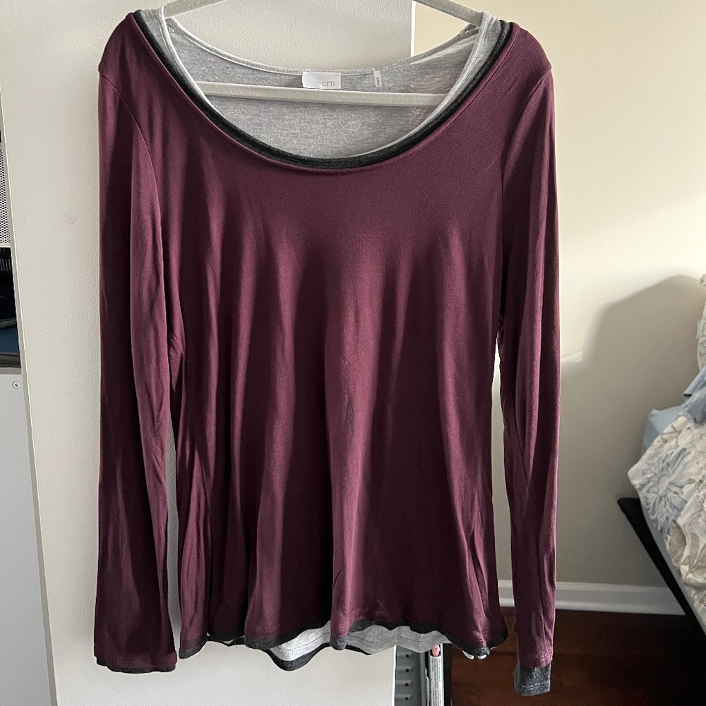 Ecru Long Sleeve Top